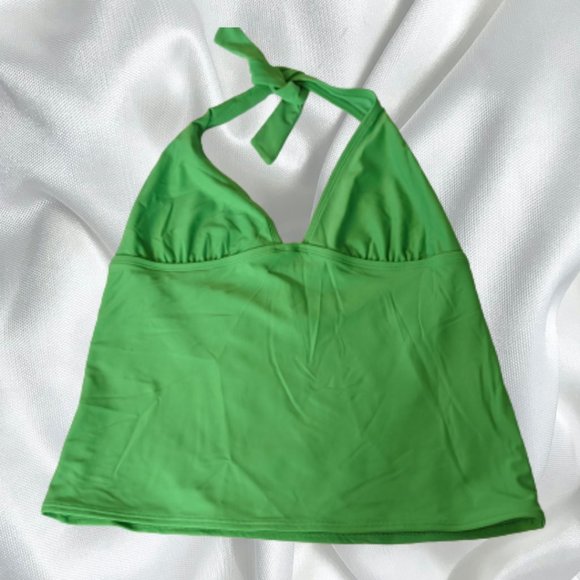 Old Navy Plain Green Tankini Swimsuit Set - Picture 2 of 3